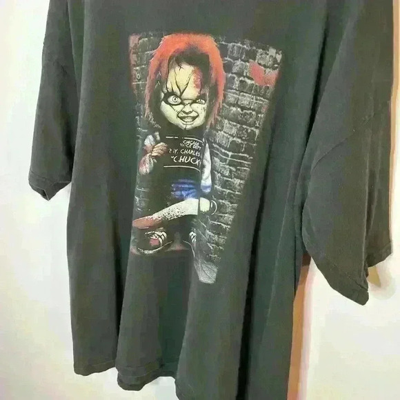 Chucky Mugshot‎ T-Shirt Mens 2XL Scary Movie Monster Halloween Childs Play - Picture 3 of 9